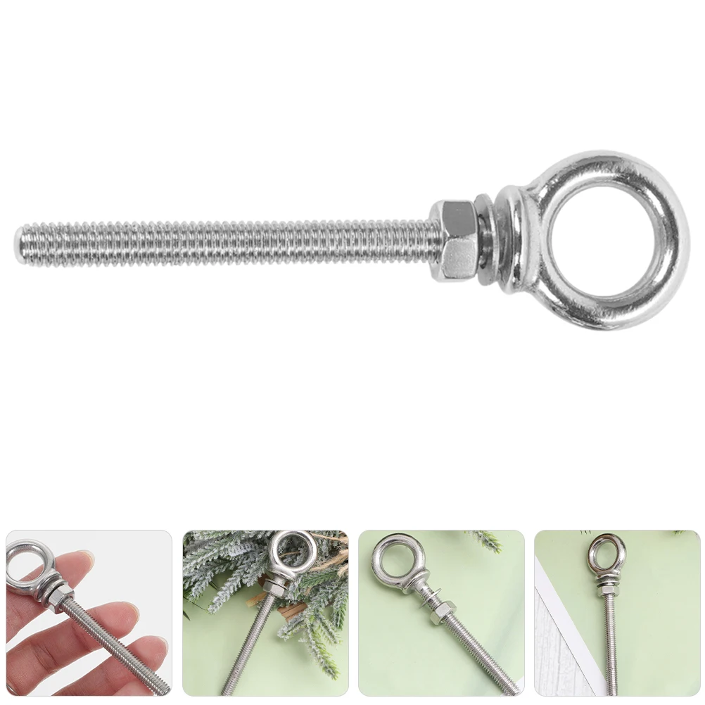 

Stainless Steel Metal Eye Bolts Ring Eyebolts M8x100 Heavy Duty Screw Bolt niture Metal Eye Screws Threaded Bolts