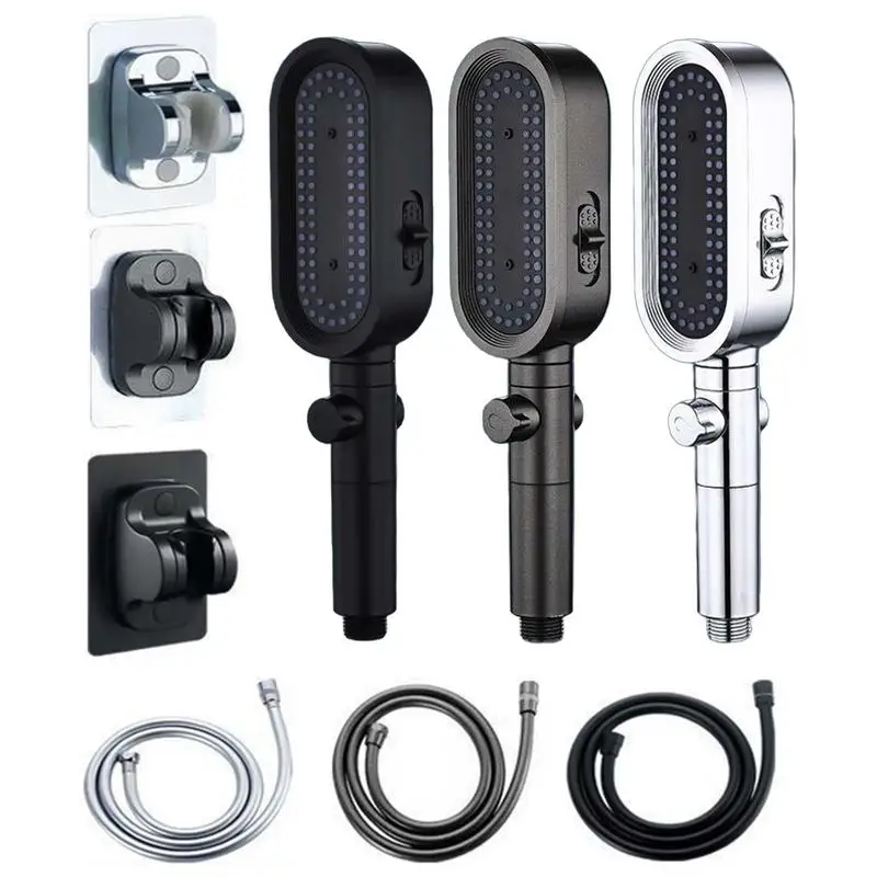 High Pressure Shower Head Turbo Shower Head Home Bath Shower Shower 3 Bathing Modes   Flexible Shower Head Handheld Shower Head