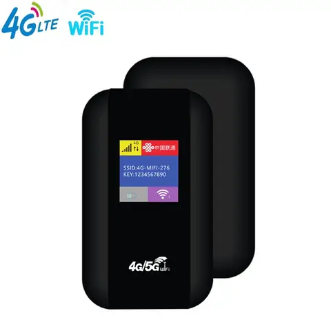 4G LTE WiFi 라우터 휴대용 WiFi 모뎀 3200mAh 모바일 핫스팟 광대역 150Mbps 무선 라우터(SIM 카드 슬롯 포함) 10 WiFi 사용자