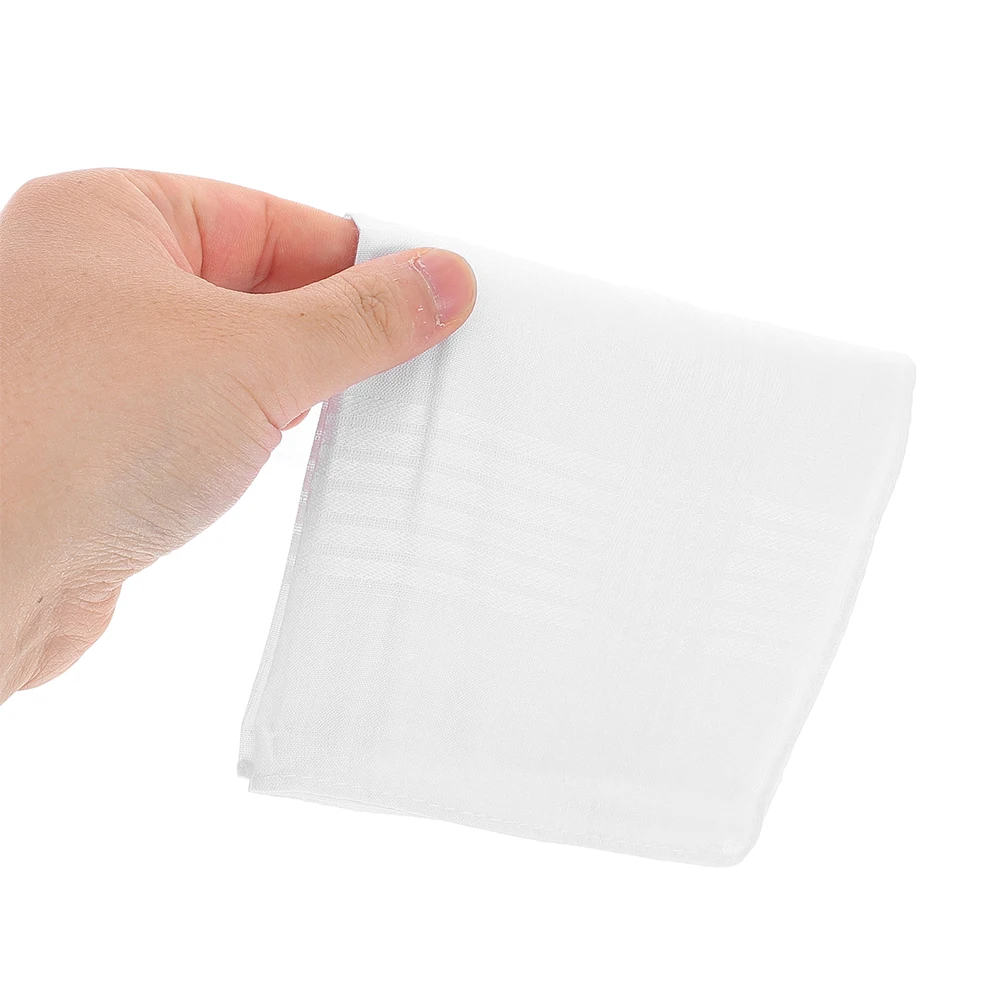 18 قطعة مناديل قطنية للرجال تصميم كلاسيكي أبيض ناعم ومريح ومتين للجيب للبدلات والملابس الرسمية #1