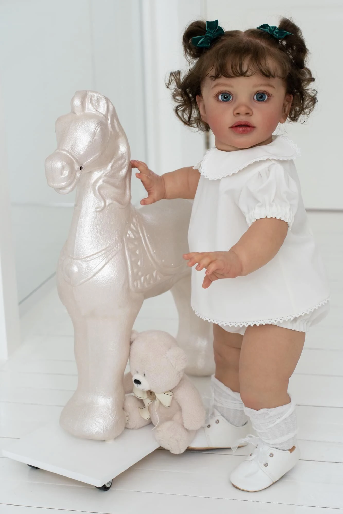 NPK 26inch Already Painted Finished Doll Reborn Toddler Pippa Huge Baby Size Popular Lifelike Soft Touch 3D Skin Art Doll