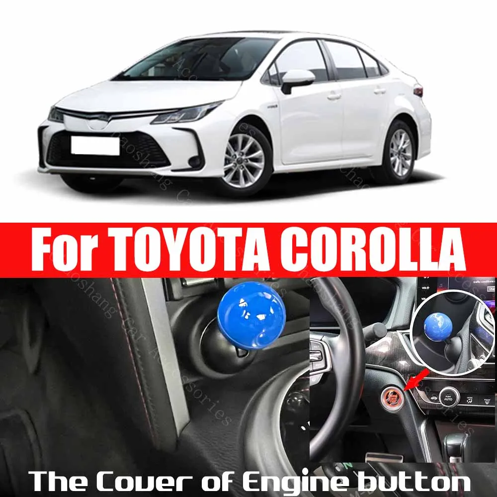 

Для TOYOTA COROLLA кнопка запуска двигателя автомобиля, сменная крышка, стоп-переключатель, шаровой стиль, автомобильные аксессуары