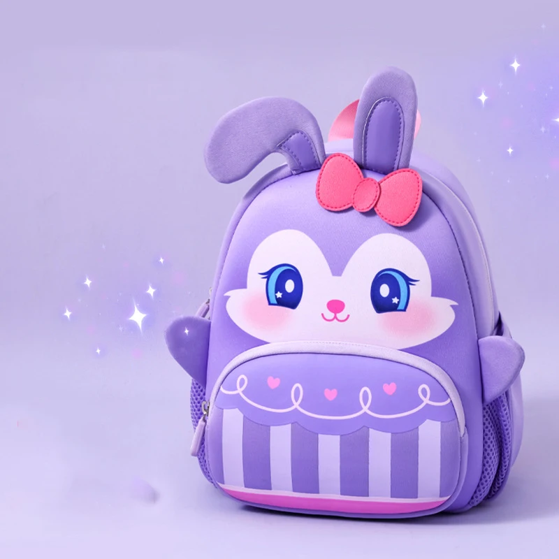 Anime peripherals Toddler Backpack for Girls Cartoon Pink Rabbit School Bags Kindergarten Kids Kawaii Bag