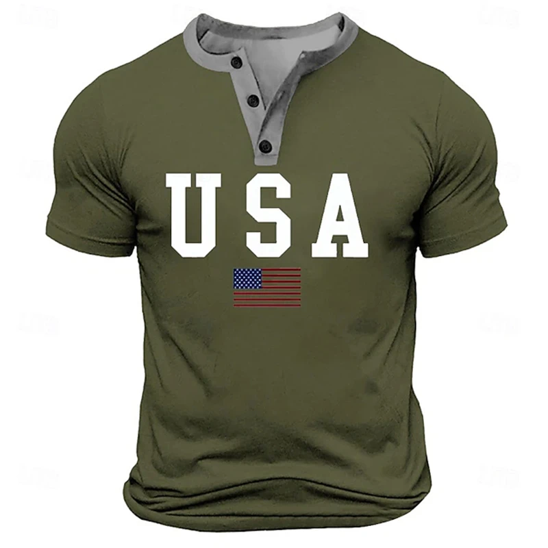 New Men's Solid-Color Short-Sleeve T-Shirts Summer Fashion Short-Sleeve T-Shirts Letter-Printed T-Shirts Men's Casual T-Shirt