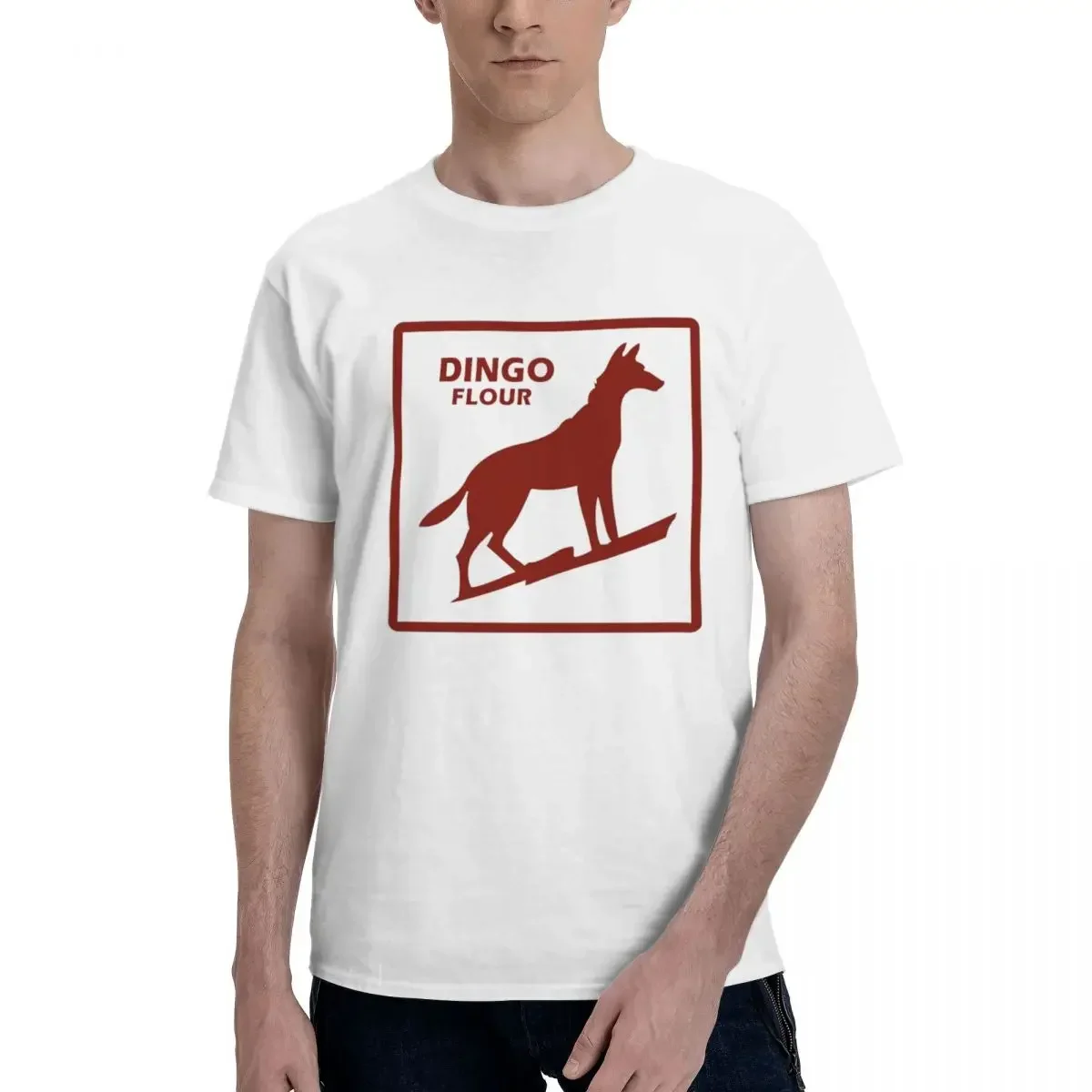 Dingo Flour 1 100% Cotton T-shirt Men's Classic T Shirts Men crew Neck Short Sleeve S-6XL