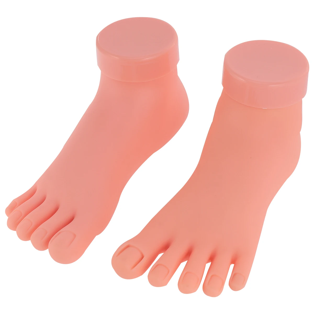 

2 Pcs/1 Manicure Foot Model Mannequin Practice Nail Tools Mold Nails Flexible Silicone Prosthetic