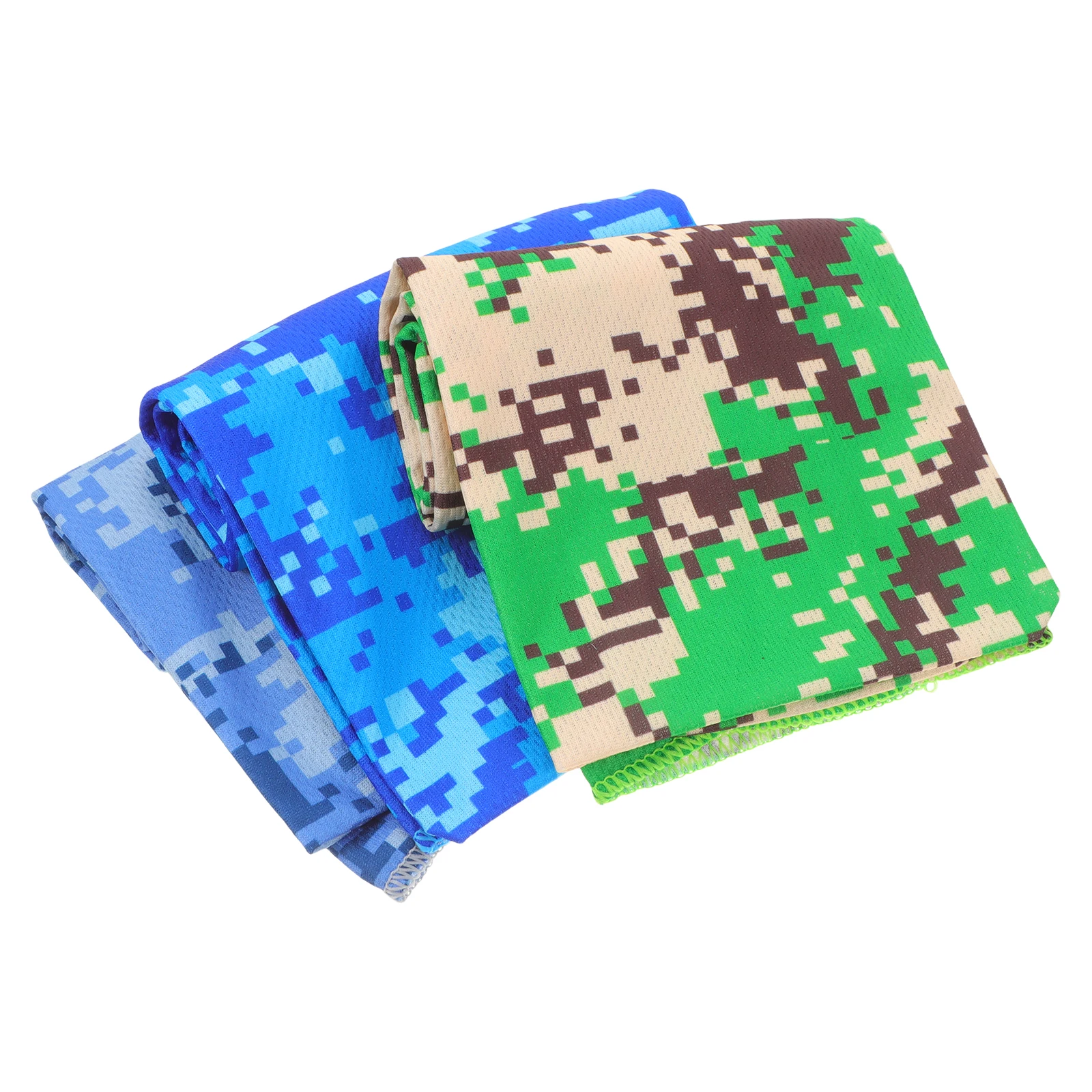 

3pcs Cold Towel Camouflage Microfiber Quick Dry Cooling Face Cloth Summer Outdoor Gym Sports Lightweight Skin-Friendly Premium