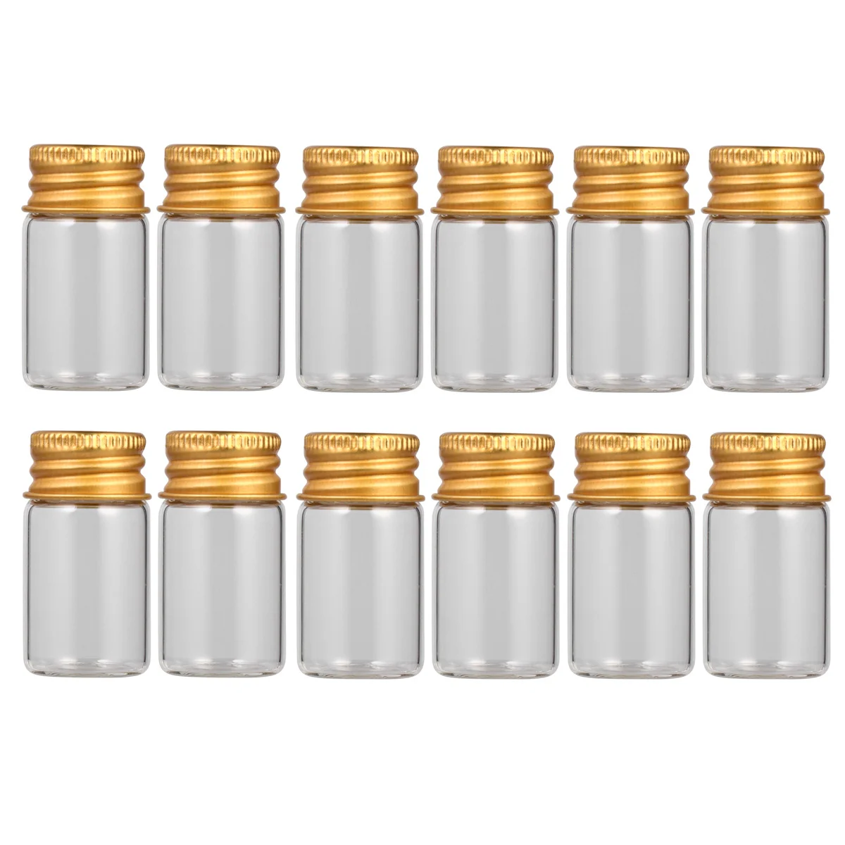 

Sealed Ink Bottle Clear Container Vial Little Bottles with Lids Aluminum Transparent