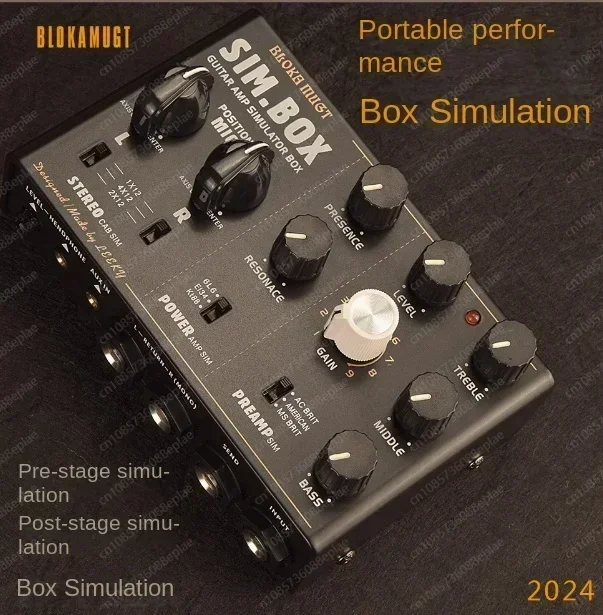 Full simulation，Electric guitar cabinet simulation DI box, stompbox effector,3 classic pre/post-amp simulations