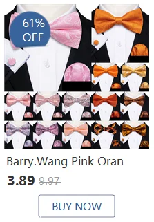 Barry.Wang Jacquard Seide Herren Schal Blumen Paisley stilvolle Burgunder Gold grün rot blau lila für männliche Hochzeit Business Party – Detail 40