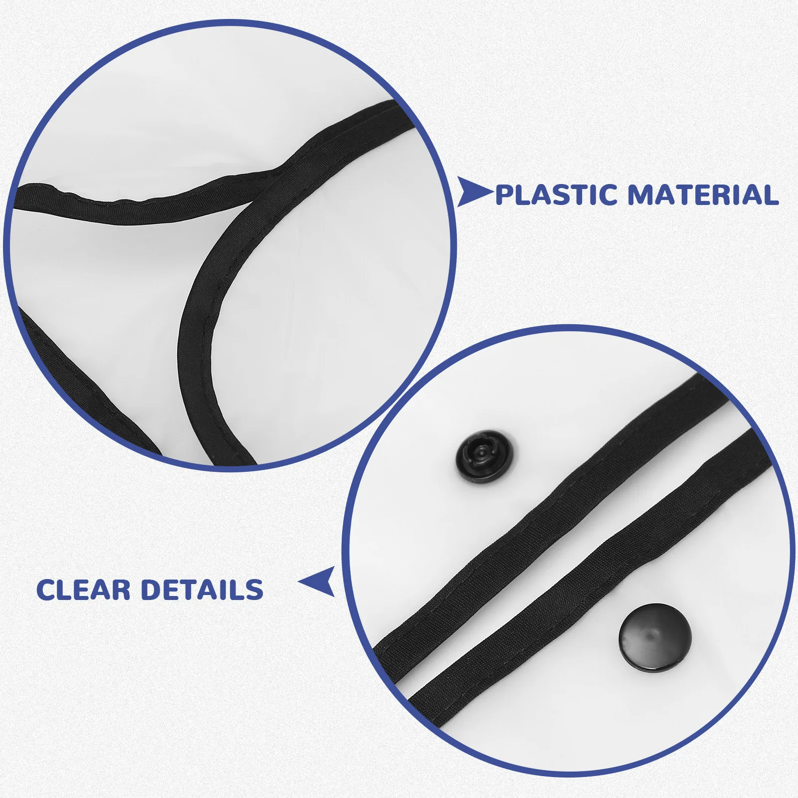 

Women Transparent Raincoat Black Mid-Long Hooded Lightweight Waterproof Breathable Rainwear Outdoor Cycling Hiking Size L