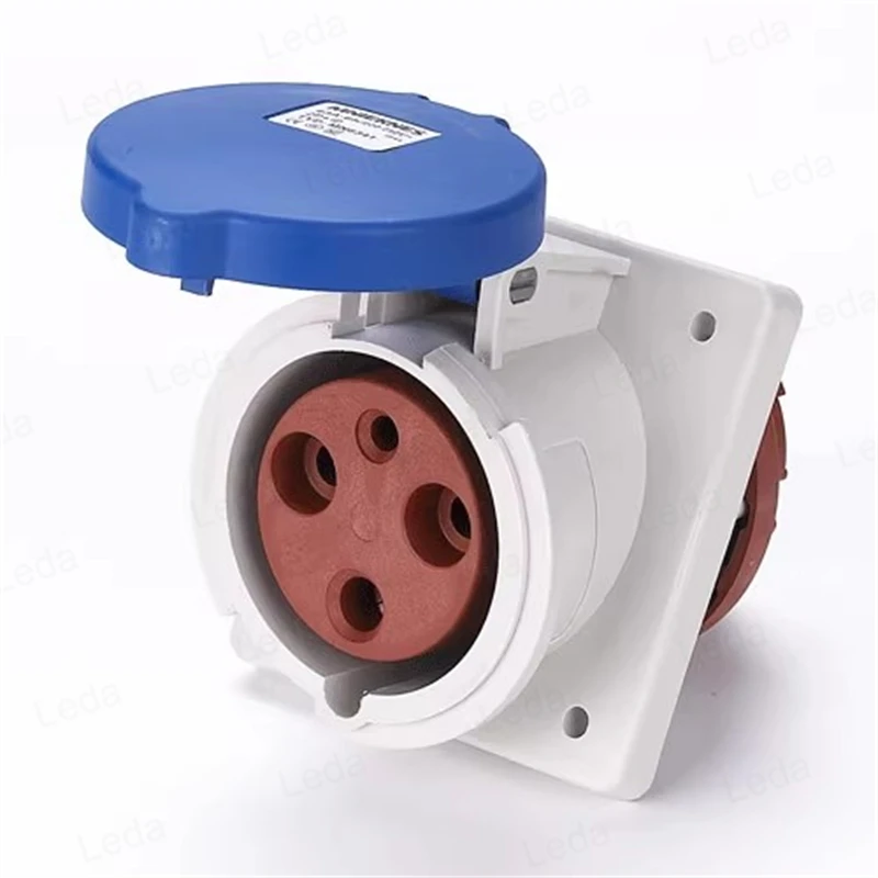 

1Pcs Industry Plug And Socket Connectors Surface And Concealed Installation 3 4 5 hole core 16 A 32A Waterproof Two Three-Phase