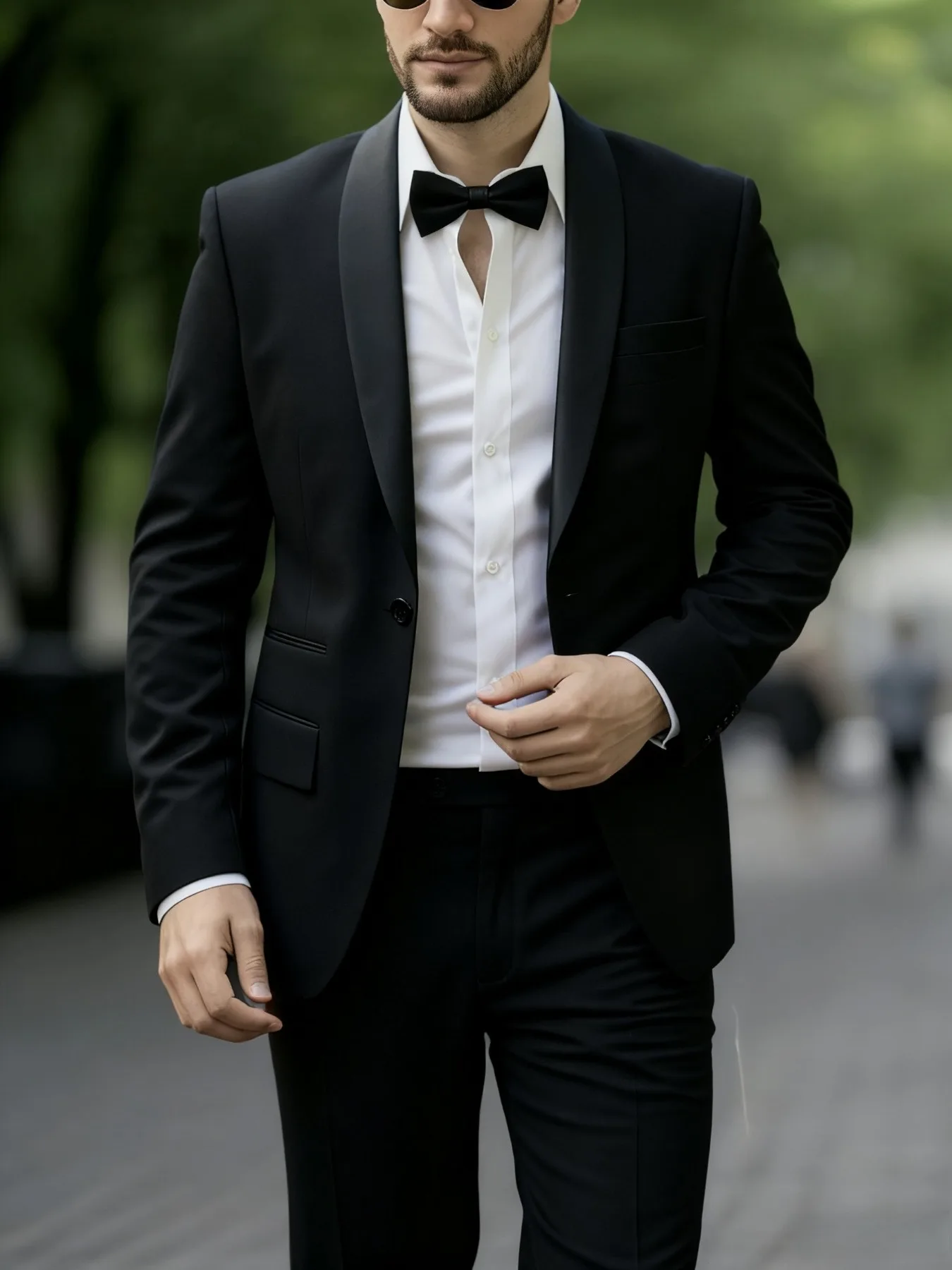 

2pcs Slim-Fit Men's Suit - All-Season Wedding Business Party Professional Wear