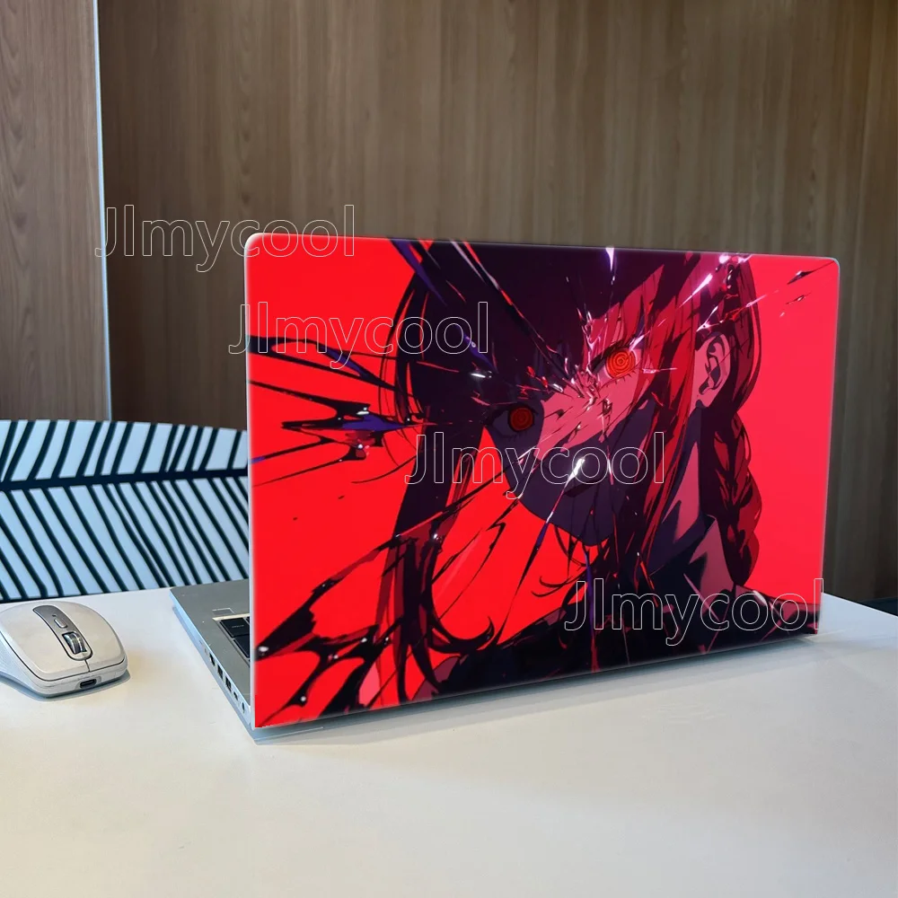 2 Pack Broken Red Pattern Laptop Art Decal Case Universal Laptop Skin Sticker for Laptop Refrigerator Decor Decal Stickers