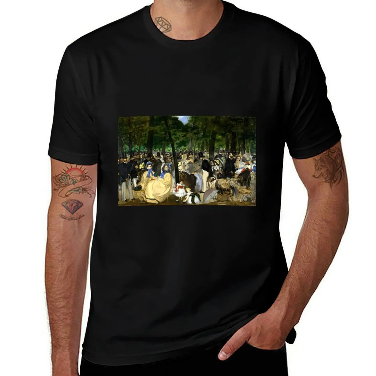 

Edouard Manet - Música en las Tullerías, 1862 T-Shirt graphics oversized graphic tee Man t-shirt tshirts for men