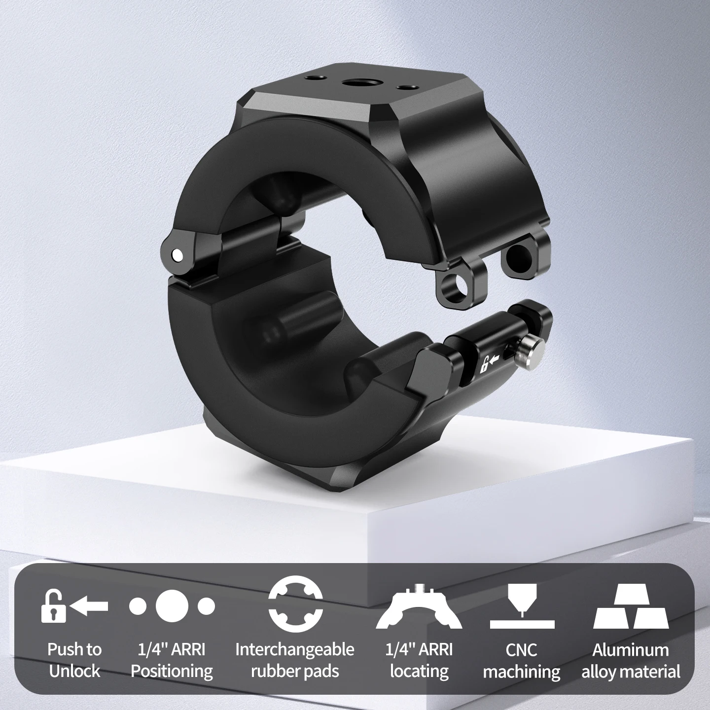 Schnellverschluss-Selfie-Stick-Halter Handgriff Stativhalterung 19-30mm Clip für Insta360 X5 GoPro 13 DJI Action 5 Pro Vlog POV Halterung – Detail 2