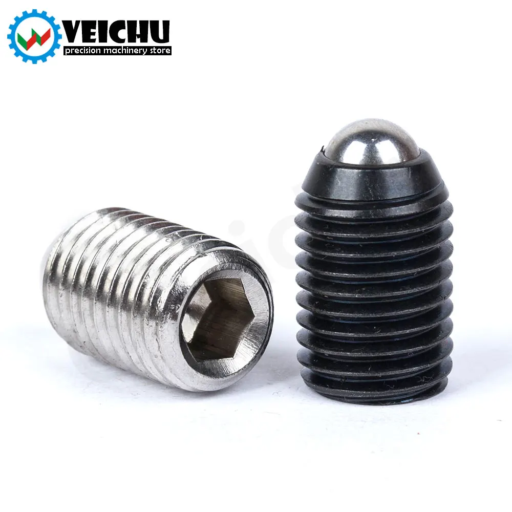 VCN414.1 Stainless/Carbon Steel Miniature Ball Plunger Spring Screw Hex Socket Ball Plunger With Threaded