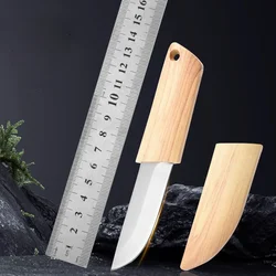 Mini Folding EDC Pocket Knife Fruit Paring Fishing BBQ Knife Portable Hand Meat Cleaver Kitchen Chef Knife with Sheath Cutlery