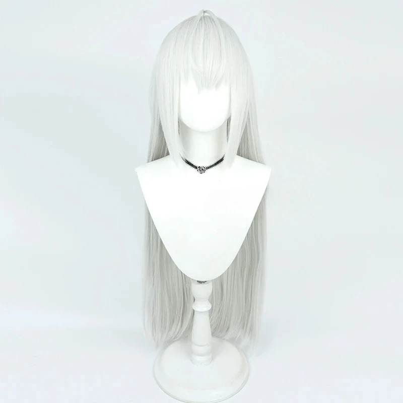 

Synthetic Heat Resistant Hair Shirasu Azusa Cosplay Wigs Blue Archive Shirasu Azusa 80cm Long Straight Silver White Wig