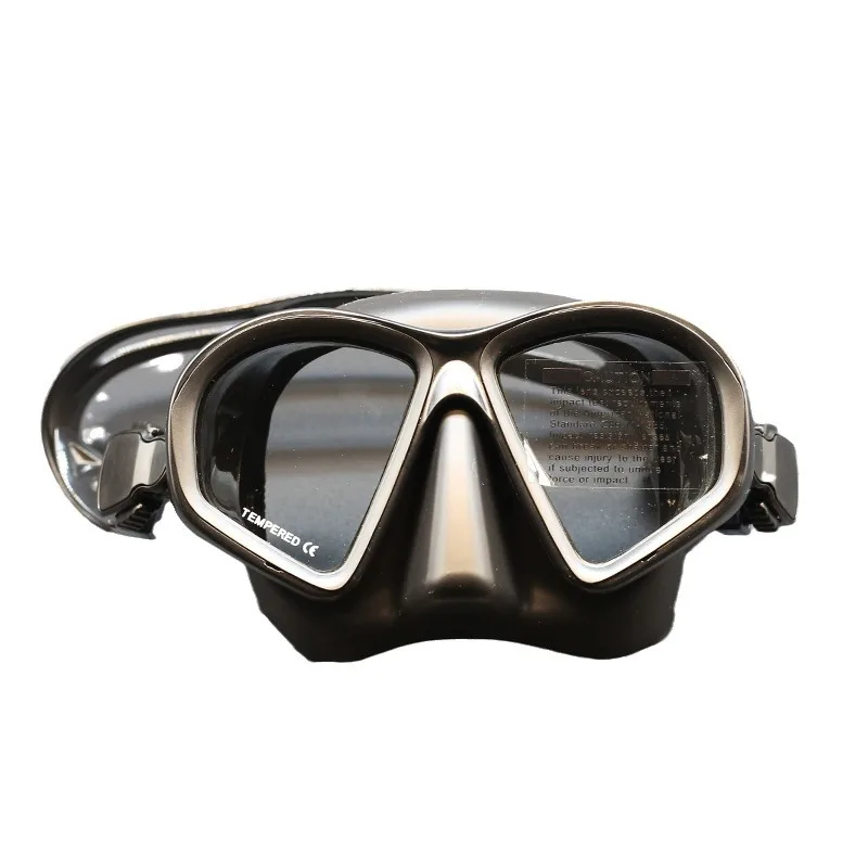 Low capacity free diving mask tempered glass snorkeling mask with stand diving goggles