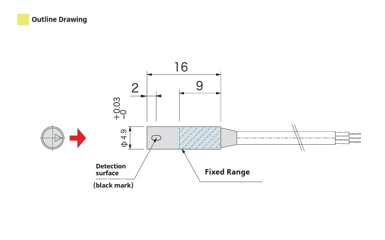 SUS303 High-precision Displacement Measuring Linear Sensor With 3-core Wire For Intelligent Automated Production Equipment