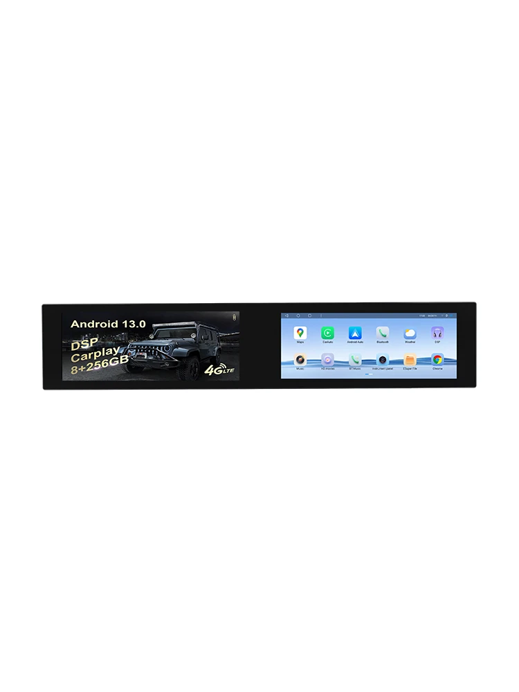 Dual 15.0 inch Auto CarPlay Android 13.0 For Land Rover Defender 2018- 2024 Car Multimedia radio Player GPS Navigation head Unit