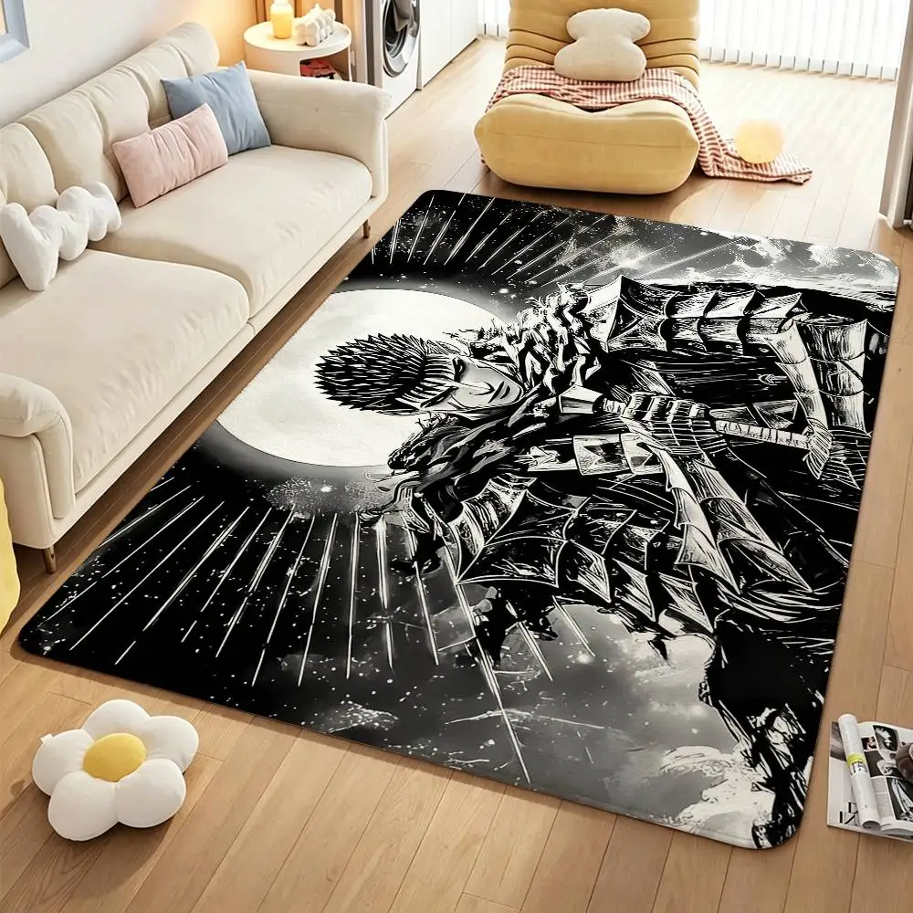 Manga B-Berserk G-Guts Short Plush Rug Carpet mat Machine Washable Soft Comfortable Anti‑Slip Floor Mat Home Decor