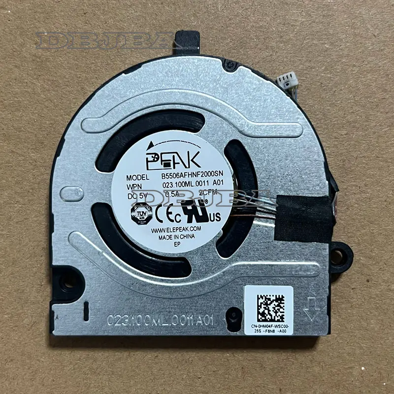 Ventilador de refrigeración de CPU para ordenador portátil Dell Inspiron 13 5310 Vostro 5310 Latitude 3320 0HM04F B5506AFHNF2000SN 023.100ML.0011 A01 5V 0.5A