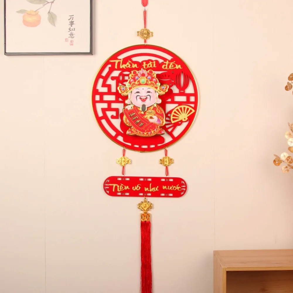 Vietnamese Lunar New Year Tet Pendant Traditional Spring Festival with Tassel Wall Hanging Ornament Home Decor 2025