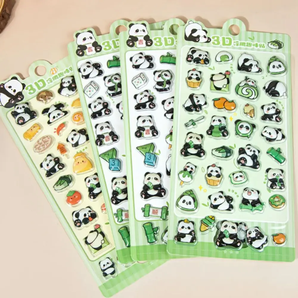 4pcs/Set Capybara 3D Drop Relief Sticker DIY Scrapbooking Journaling Stationery Diary Decor DIY Decor Stickers Crystal Stickers