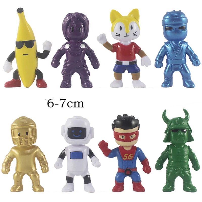 8-24pcs Stumble Guys Action Figure Kawaii Anime PVC Game Model Statue Set Multiplayer Type Collection Kid Birthday Gift Toy