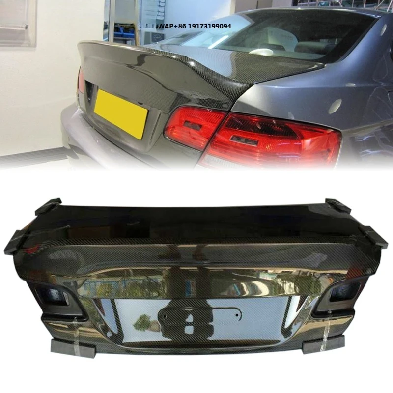 

High Quality Carbon Fiber Trunk Lid | AM-Style Tuning Ducktail Spoiler for E92 M3 M Power 3 Series Coupe-New Topmix Brand