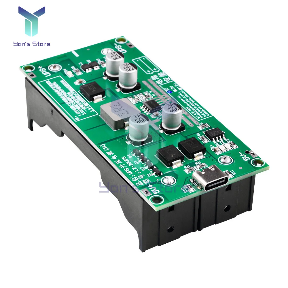 Type-C 15 واط 3A شحن سريع UPS مصدر الطاقة 18650 شاحن بطارية ليثيوم وحدة DC-DC تصعيد الداعم محول 5 فولت 9 فولت 12 فولت #3