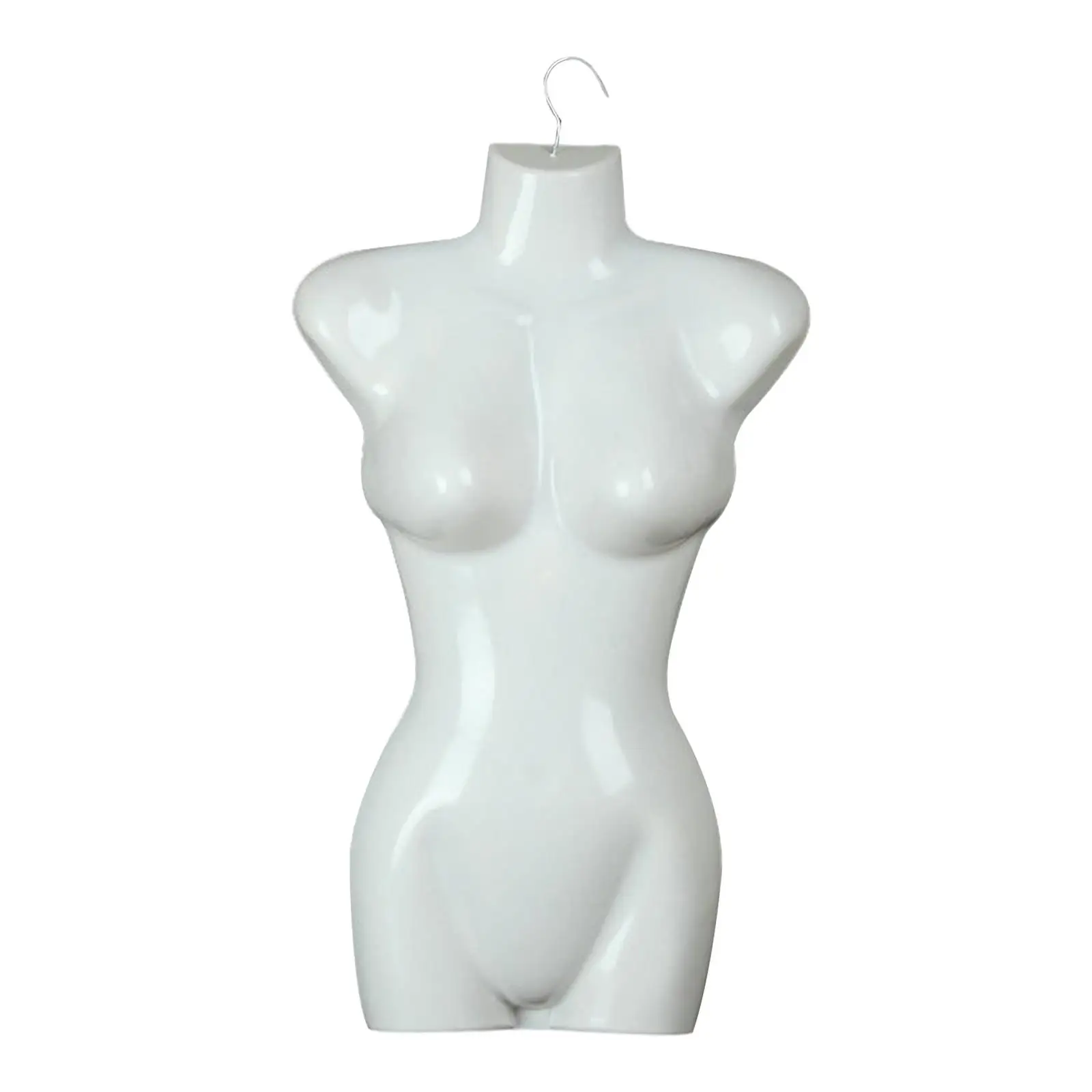 

Hanging Female Mannequin Shapely Torso Form Adult Shirt Display for Garment Vendors Commercial Clothes Shops Malls Retail Stores