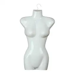Hanging Female Mannequin Shapely Torso Form Adult Shirt Display for Garment Vendors Commercial Clothes Shops Malls Retail Stores