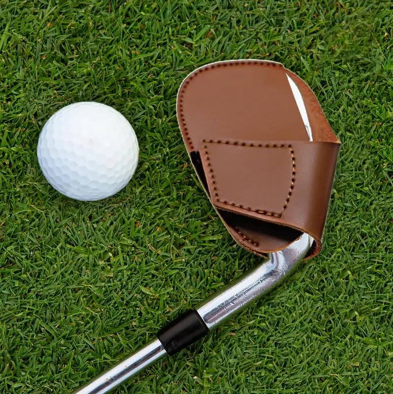 Golf Club Covers Headcovers Leather Waterproof Scratch Resistant Golf Club Head Protectors Golf Iron Covers For Golfer Gifts