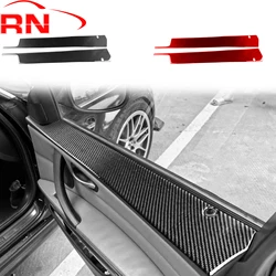 For BMW 3 Series E90 2005-2012 Modified Carbon Fiber Front Door Window Trim Interior Accessories Piano Black Decorative Sticker
