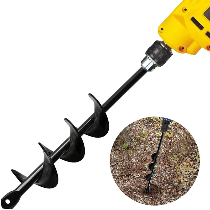 

New Garden Auger Drill Bit Tool Spiral Hole Digger Ground Drill Earth Drill for Seed Planting Flower Planter Rapid Planter Tool