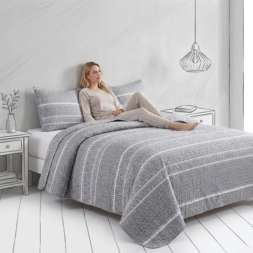 Brighten Your Dorm with This Queen Patchwork Bedspread - Stylish Colorful Lightweight Cover  Soft Breathable and Machine Washable for All Seasons Random colors