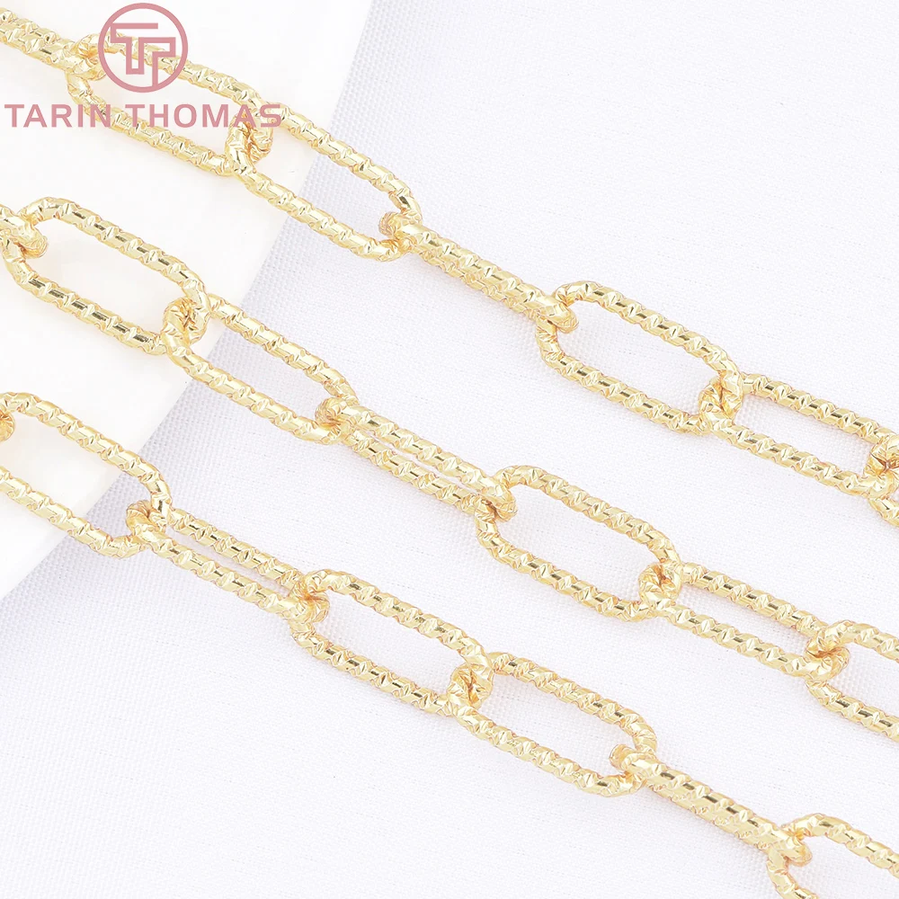 (10061) 18K Gold Color Brass Alloy Circular Elliptical Necklace Chains Bag Chain High Quality DIY Jewelry Making Accessories image 2