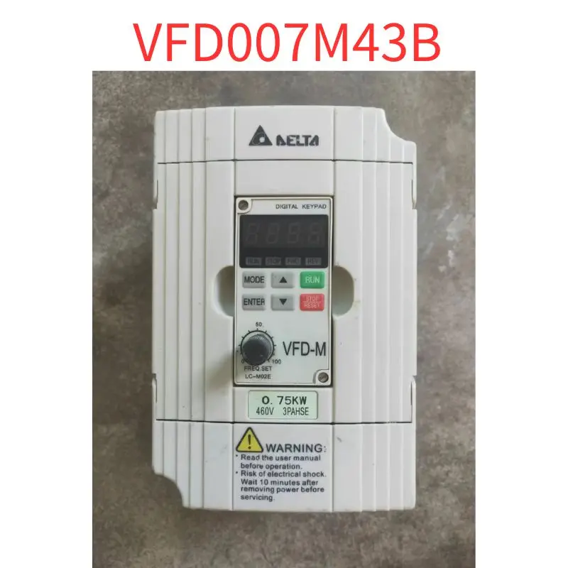 Used VFD007M43B  Frequency inverter tested ok 0.75KW