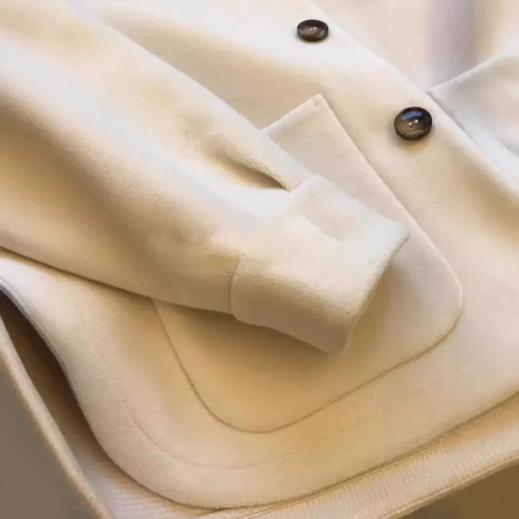 المرأة محبوك معطف الصوف خمر فضفاضة تناسب قبعة تصميم سميكة الكورية نمط الخريف الشتاء ملابس خارجية معطف غير رسمي عصري