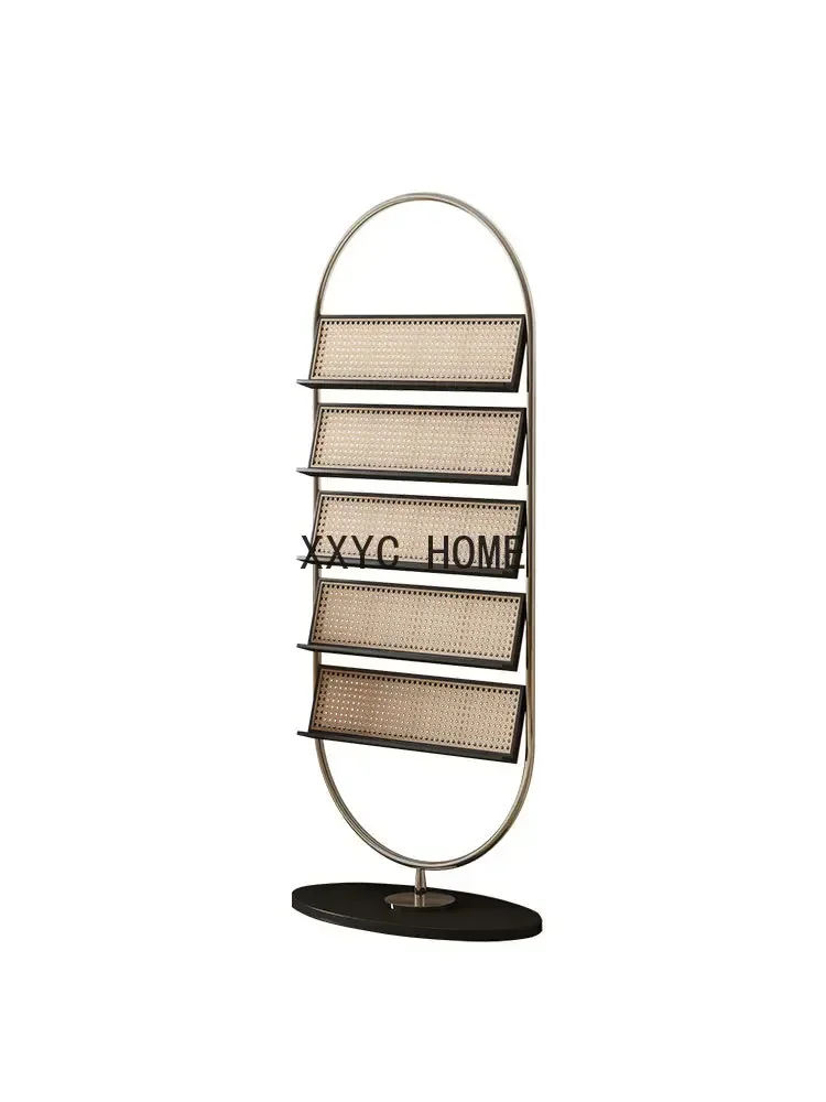 

Modern Minimalist Multi-Layer Bookshelf Living Room Light French Magazine Rack Atmosphere Furniture