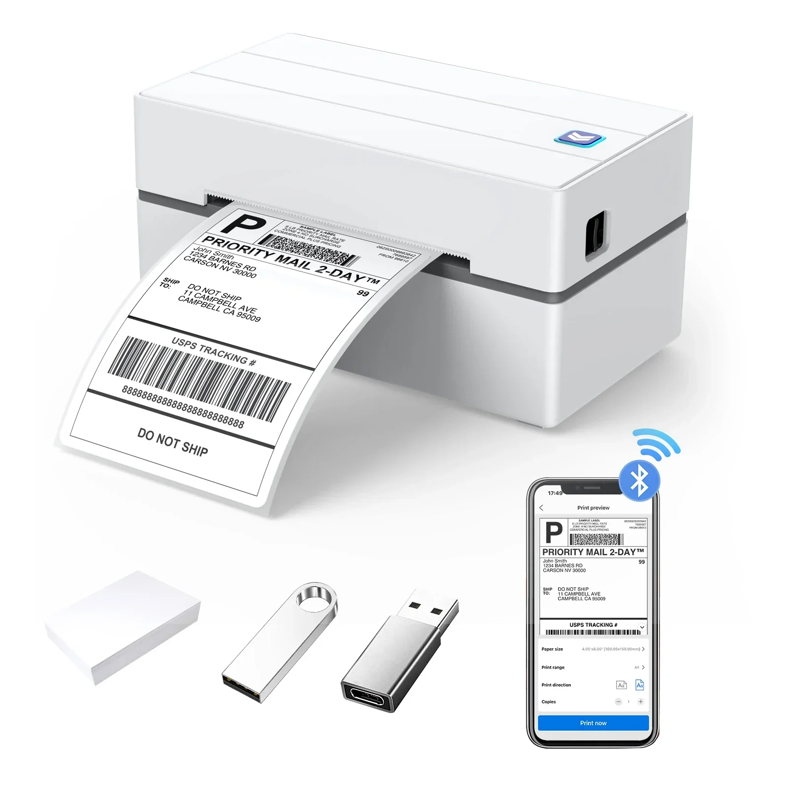 

In stock Uyin Y810 Hot Top Quality Wireless Blue Tooth Portable Handheld Mini Thermal Barcode Sticker Label Receipt Printer