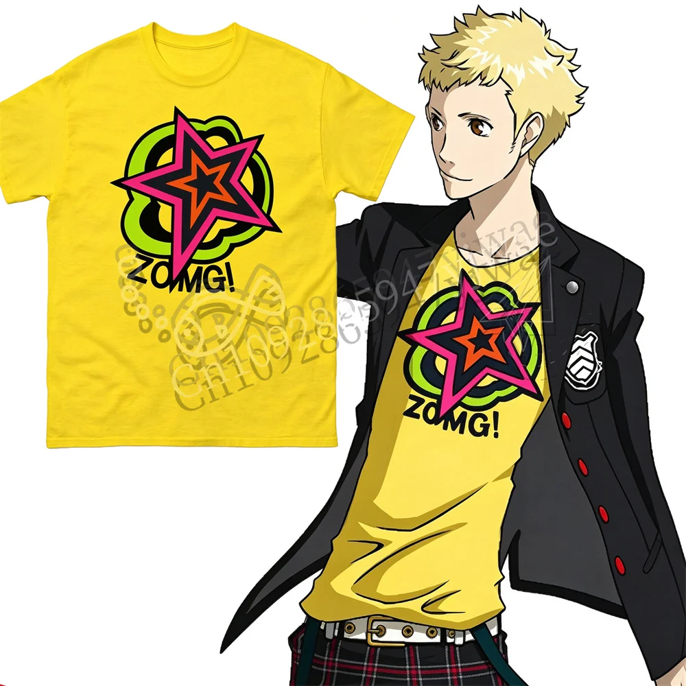 Persona 5 Ryuji Sakamoto Zomg Joker No Mo Rules T-Shirt Cosplay Shirt Graphic Top Casual Street Wear Summer Adult Kid T-shirts