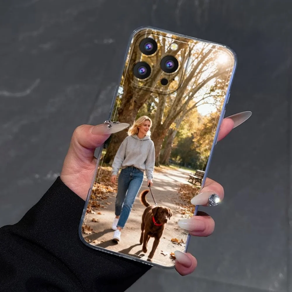Funda Personalizada con Foto para iPhone 18 17 16 15 14 13 12 11 Pro Xs Max Plus Air Mini XR X 17e 16e, Carcasa Trasera Transparente de TPU