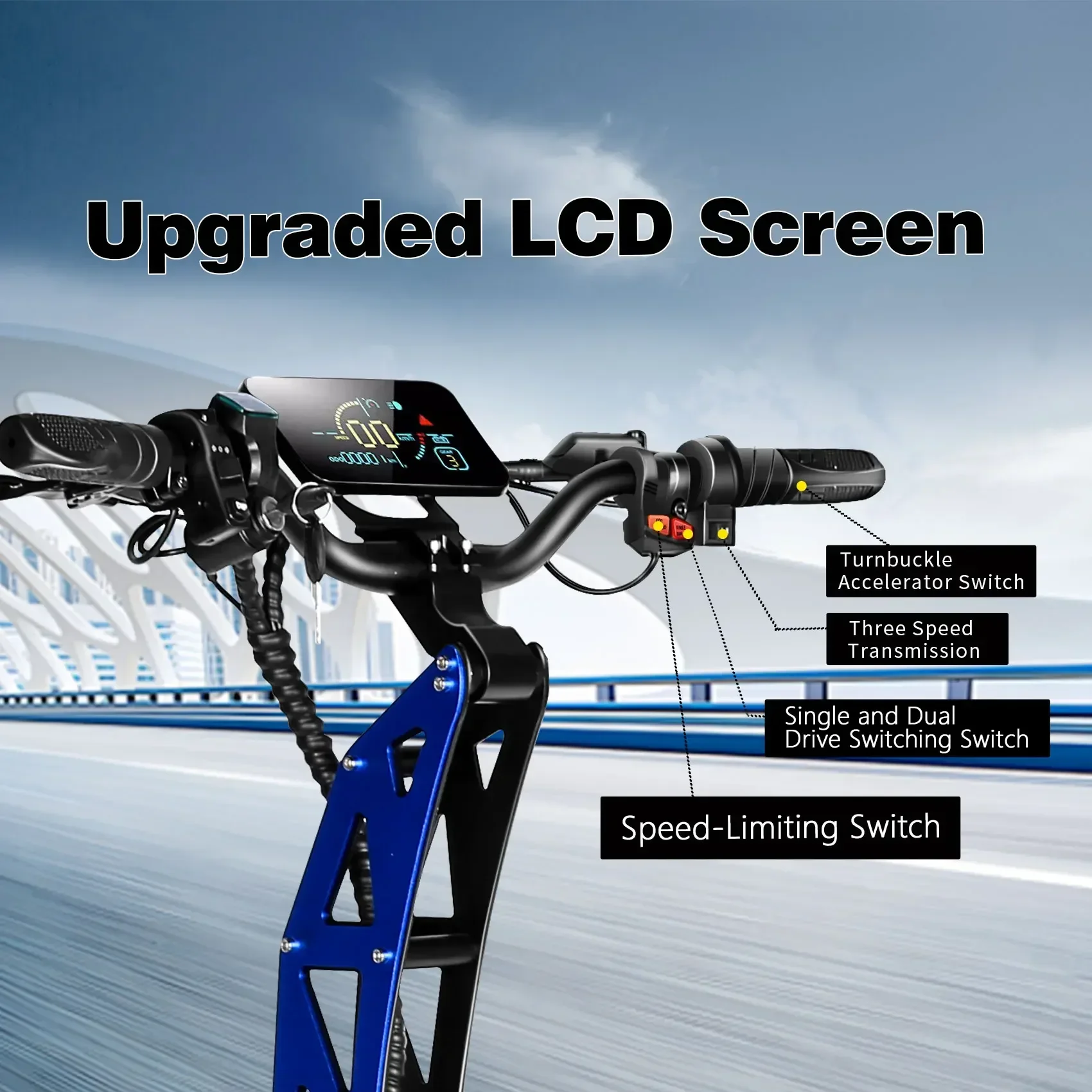 TOURSOR E8P 3000 واط * 2 سكوتر كهربائي بمحرك مزدوج للبالغين بطارية 60V35Ah سكوتر إلكتروني 11 "إطارات للطرق الوعرة قابلة للطي سكوتر الطريق