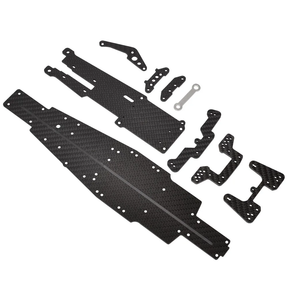 New Carbon Fiber Chaissis Frame Upgrade Set Suitable for Kyosho Optima Mid Buggy Car Parts