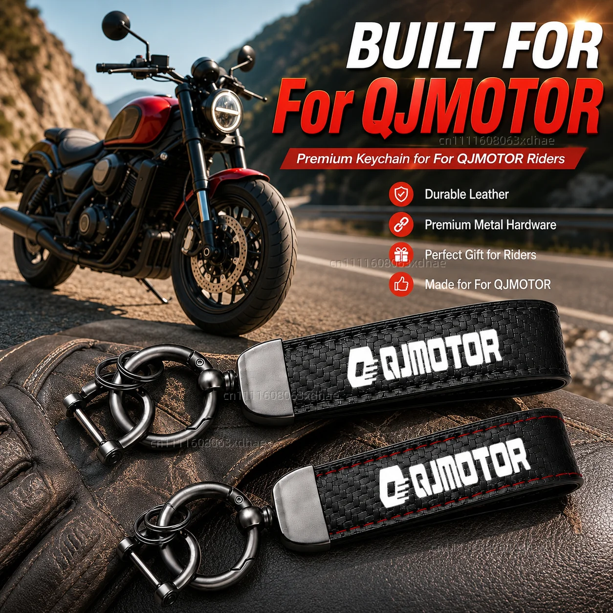 High-Grade Leather Motorcycle Keychain Holder Keyring Accessories For QJMOTOR SRT SRV SRK 300 350 400 500 700 800 RR S SX SVT