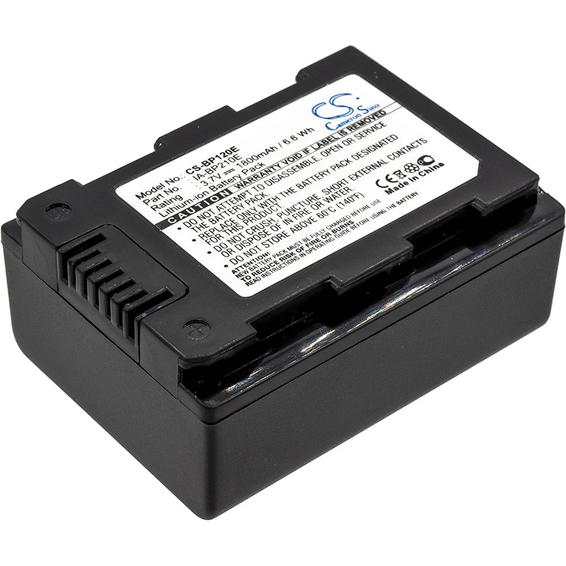 

3.7V 1800mAh Camera Battery IA-BP210E for Samsung HMX-S10,HMX-S15,HMX-S16,F40,F43,F44,H200,H203,H204,H205,H300,H304,H400,H405